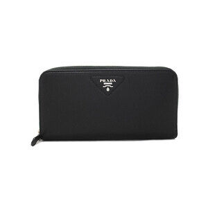 Prada Vitello Dino Leather Wallet Zip Around Long